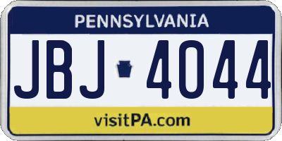 PA license plate JBJ4044