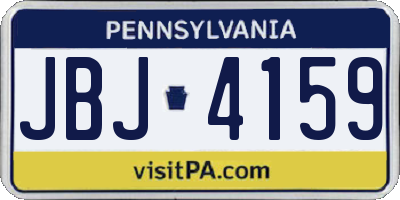 PA license plate JBJ4159