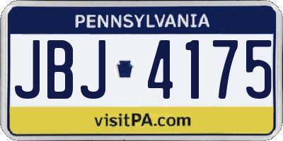 PA license plate JBJ4175