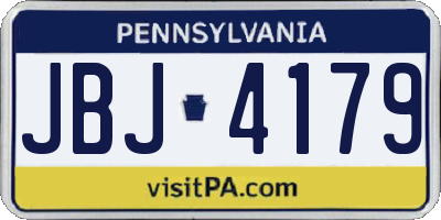 PA license plate JBJ4179