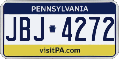 PA license plate JBJ4272