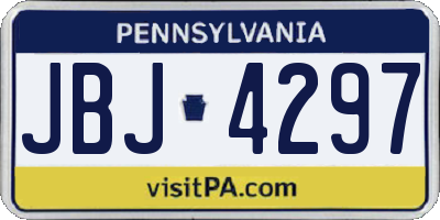 PA license plate JBJ4297