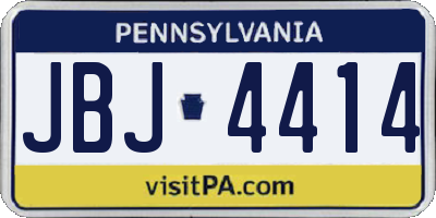PA license plate JBJ4414
