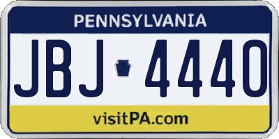 PA license plate JBJ4440