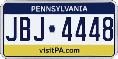 PA license plate JBJ4448