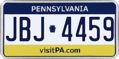 PA license plate JBJ4459