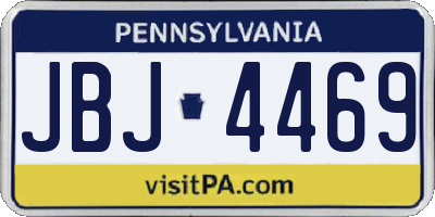 PA license plate JBJ4469