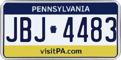 PA license plate JBJ4483