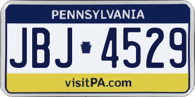 PA license plate JBJ4529