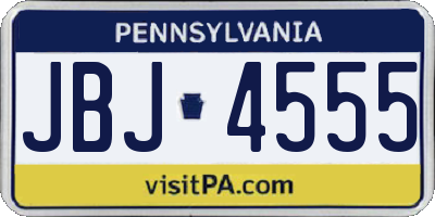 PA license plate JBJ4555