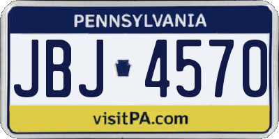 PA license plate JBJ4570