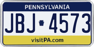 PA license plate JBJ4573