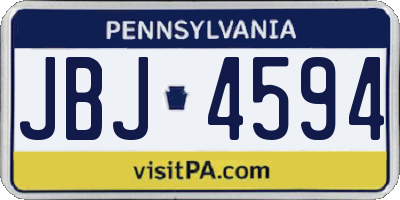 PA license plate JBJ4594