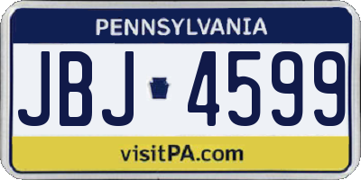PA license plate JBJ4599