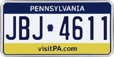 PA license plate JBJ4611