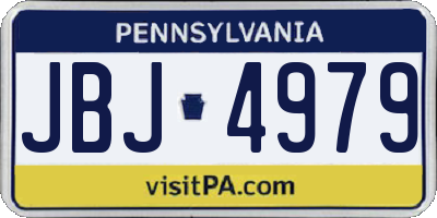 PA license plate JBJ4979