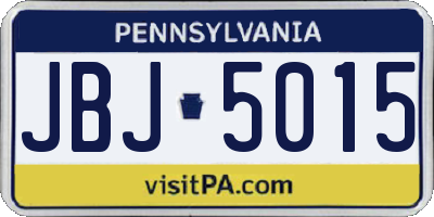 PA license plate JBJ5015