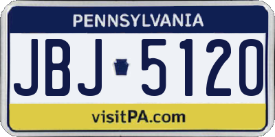 PA license plate JBJ5120