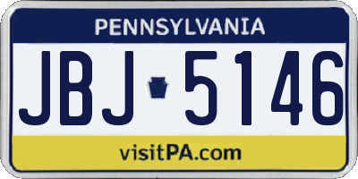 PA license plate JBJ5146