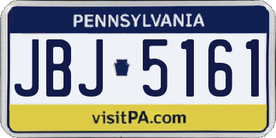 PA license plate JBJ5161