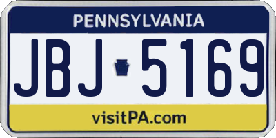PA license plate JBJ5169
