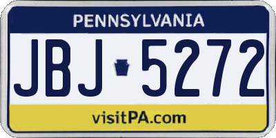 PA license plate JBJ5272