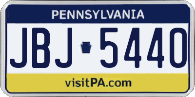 PA license plate JBJ5440