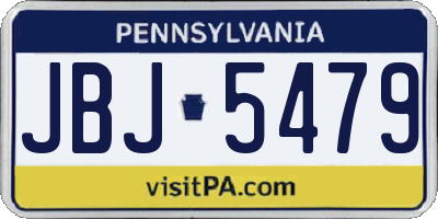 PA license plate JBJ5479