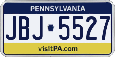 PA license plate JBJ5527