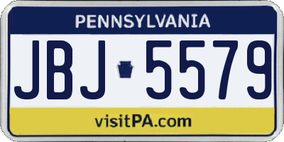 PA license plate JBJ5579