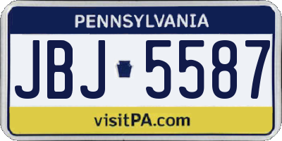 PA license plate JBJ5587