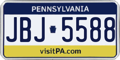 PA license plate JBJ5588
