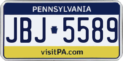 PA license plate JBJ5589