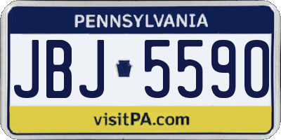 PA license plate JBJ5590