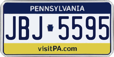 PA license plate JBJ5595