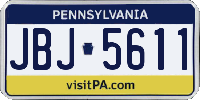 PA license plate JBJ5611