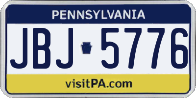 PA license plate JBJ5776