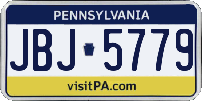 PA license plate JBJ5779