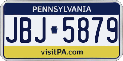 PA license plate JBJ5879