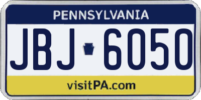 PA license plate JBJ6050
