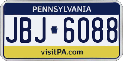 PA license plate JBJ6088