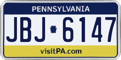 PA license plate JBJ6147