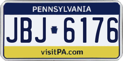 PA license plate JBJ6176