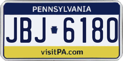 PA license plate JBJ6180