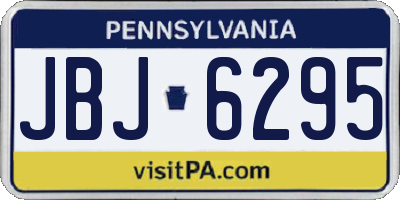 PA license plate JBJ6295