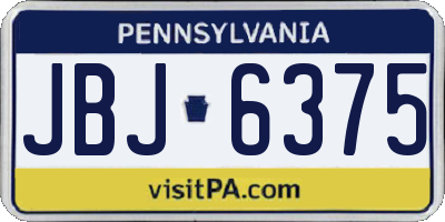 PA license plate JBJ6375