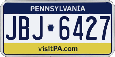 PA license plate JBJ6427