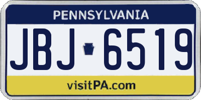PA license plate JBJ6519