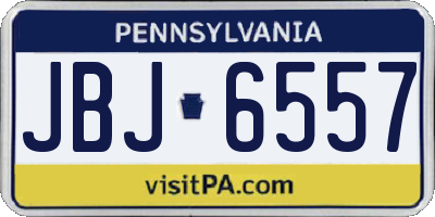 PA license plate JBJ6557