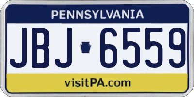 PA license plate JBJ6559